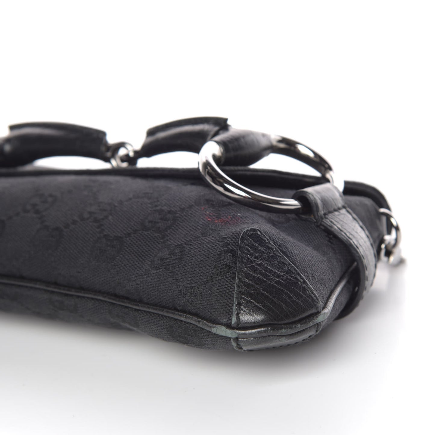 Monogram Horsebit Chain Clutch Black