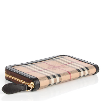 Burberry Haymarket Check Large Ziggy Zip Around Wallet 4 of 9