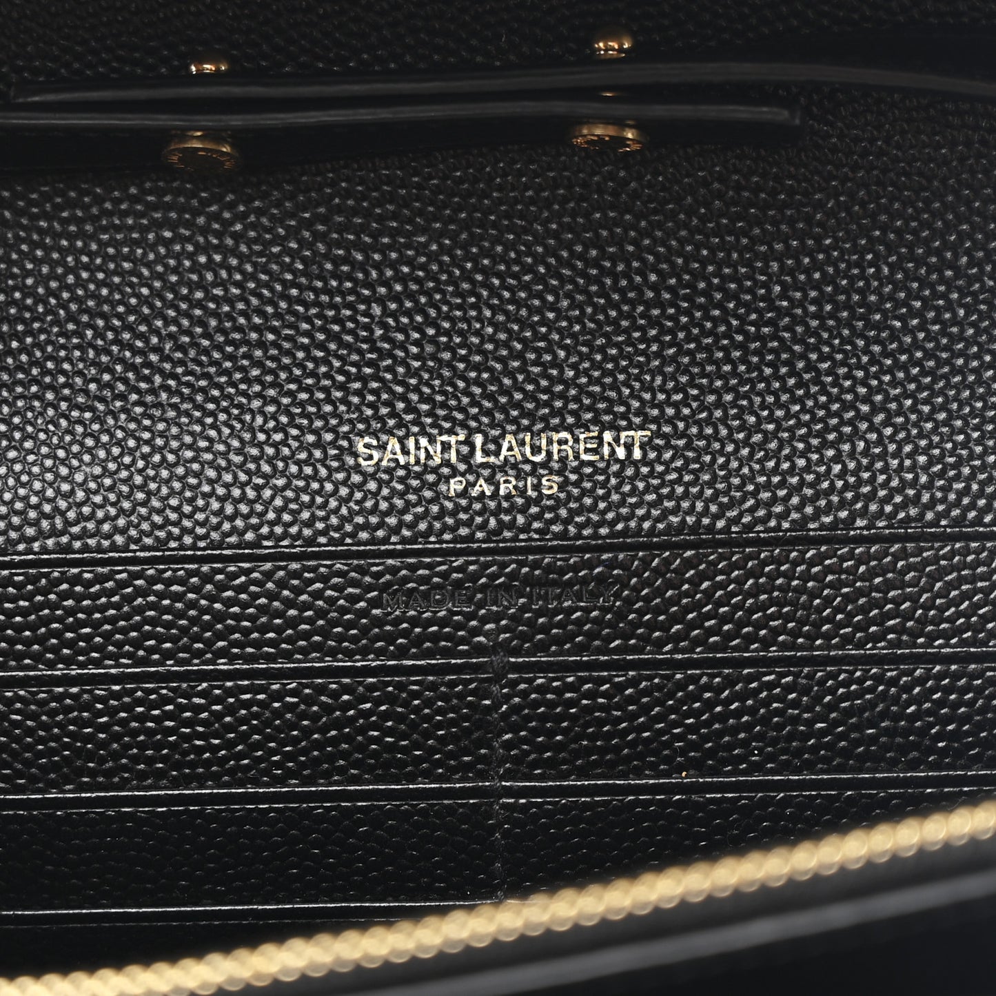 Grain De Poudre Matelasse Chevron Monogram Chain Wallet Black