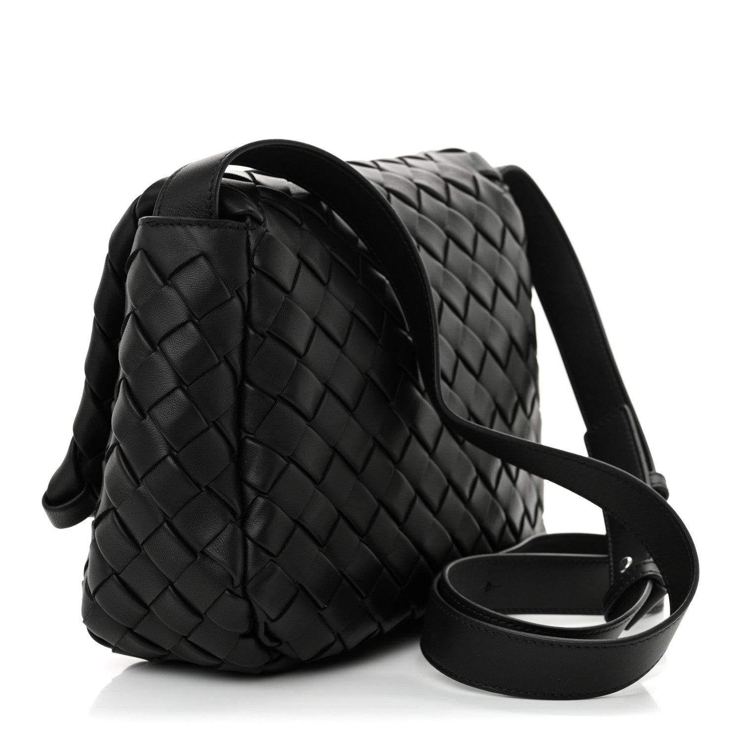 Bottega Veneta Nappa Intrecciato Small Cobble Messenger Bag Black 3 of 11
