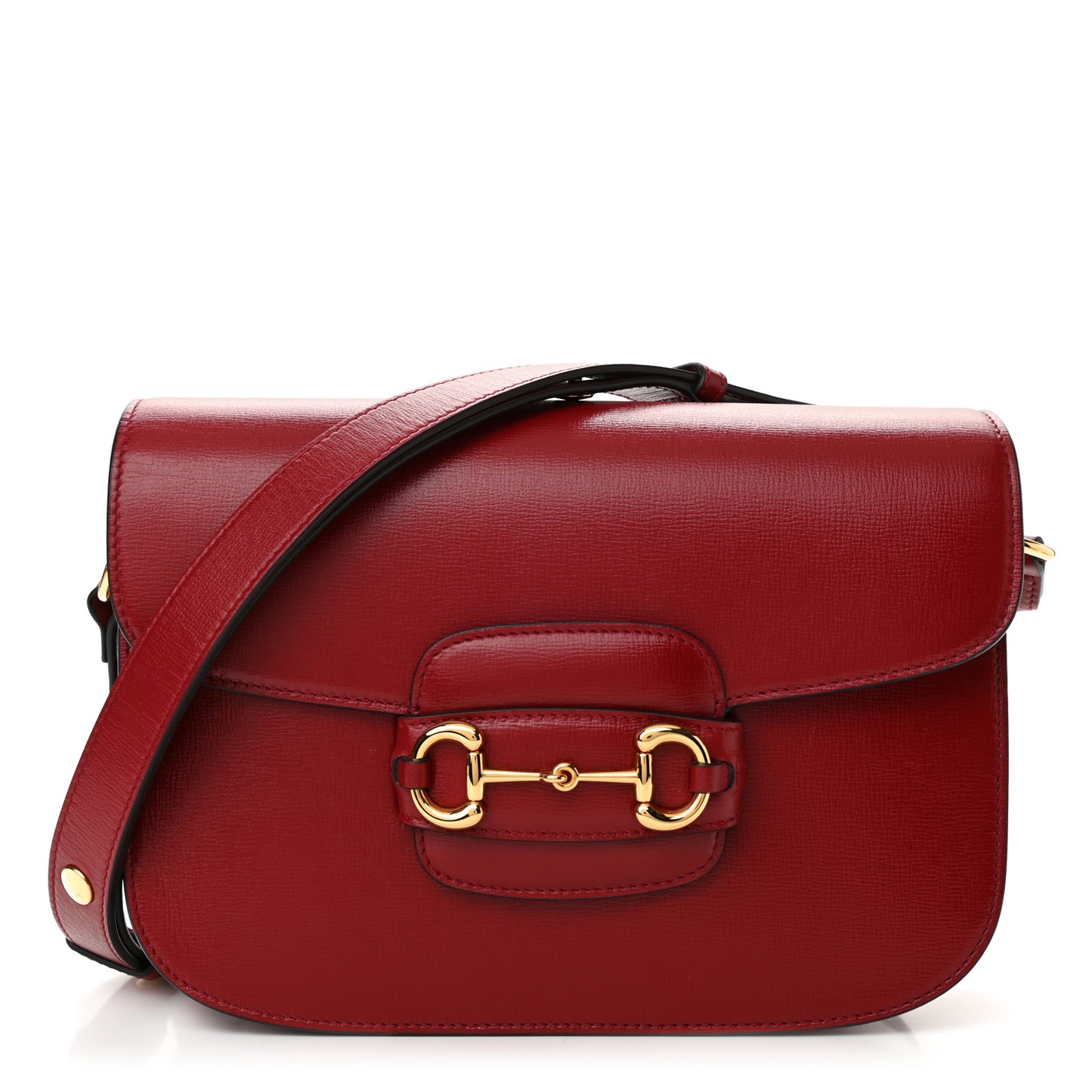 Azalea Calfskin Horsebit 1955 Shoulder Bag New Cherry Red