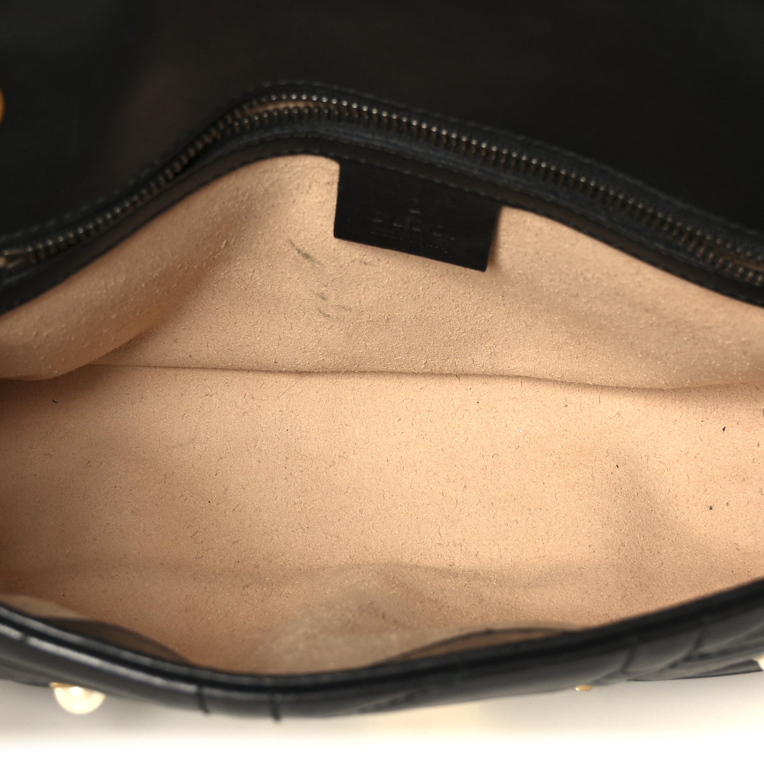 Gucci Calfskin Matelasse Studded Small Pearly GG Marmont Shoulder Bag Black 5 of 11
