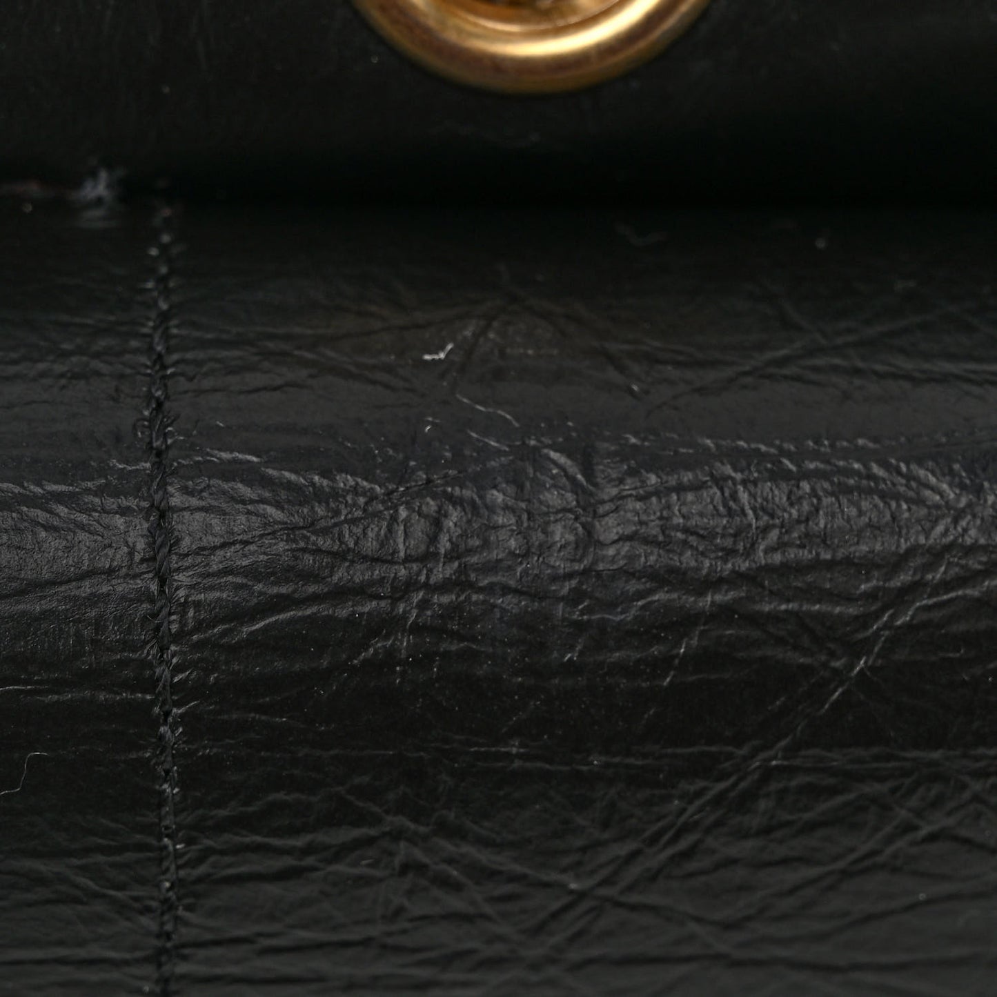 Aged Calfskin Quilted 2.55 Reissue 225 Flap Black