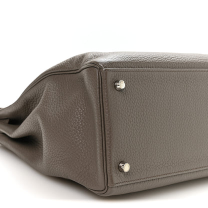 Hermes Taurillon Clemence Kelly Retourne 40 Etain 9 of 11