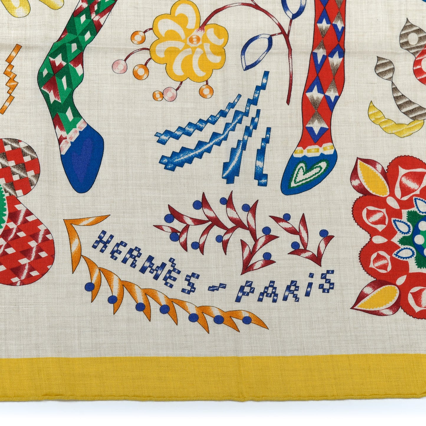Cashmere Silk En Attendant Ulysse Shawl 140 Naturel Jaune D'Or