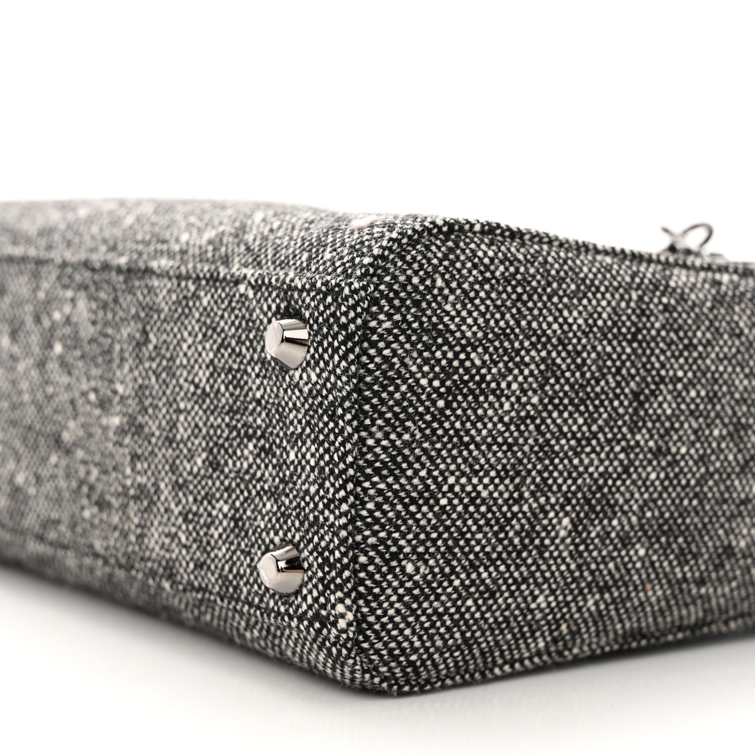 Christian Dior Tweed Mini Lady Dior Black 10 of 15