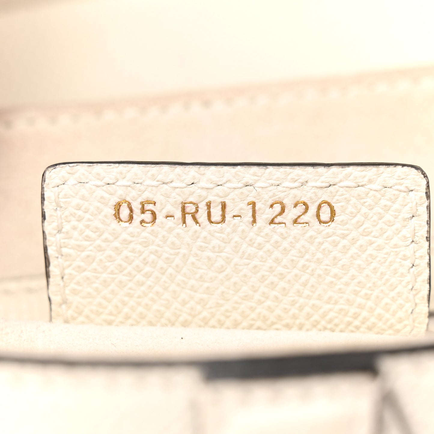 Grained Calfskin Saddle Bag White