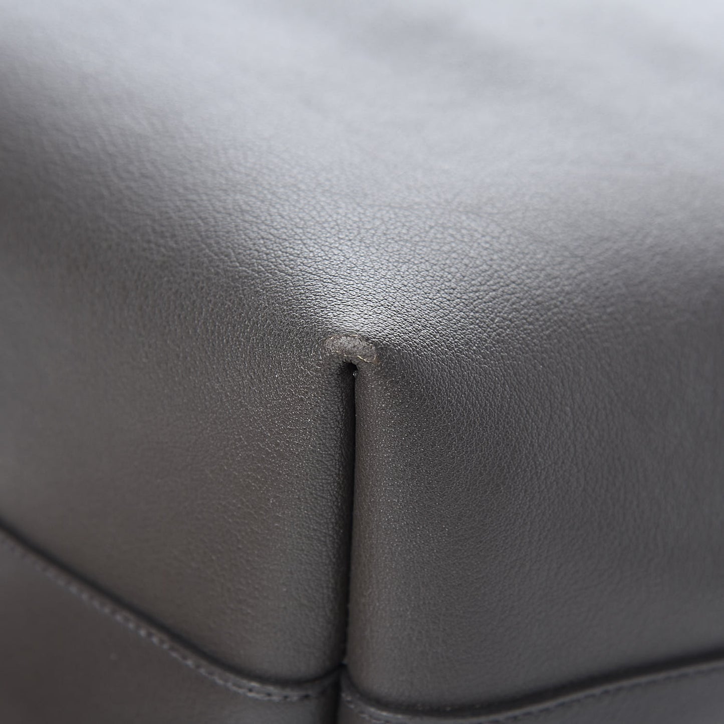 Calfskin Large Shopping Tote Dark Grey