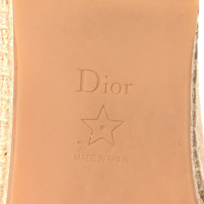 Christian Dior Cotton Embroidered Print Granville Espadrille 38.5 Gold 7 of 8