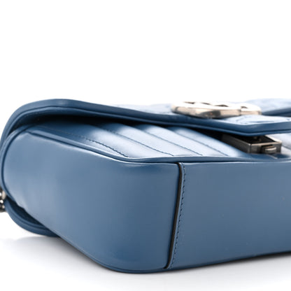 Gucci Calfskin Matelasse Aria Mini GG Marmont Shoulder Bag Clear Blue 9 of 11
