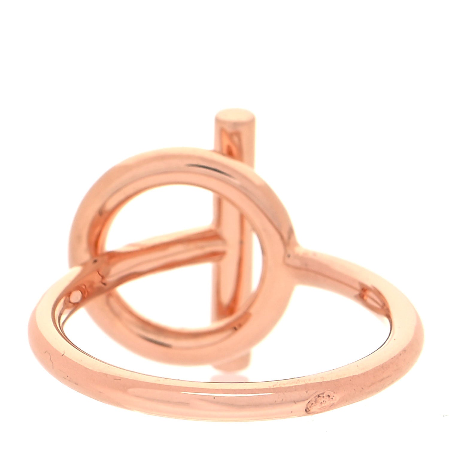 Hermes 18K Rose Gold Diamond PM Echappee Ring 50 5.25 3 of 4