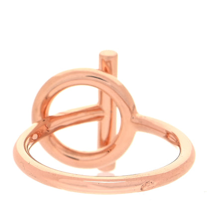 Hermes 18K Rose Gold Diamond PM Echappee Ring 50 5.25 3 of 4