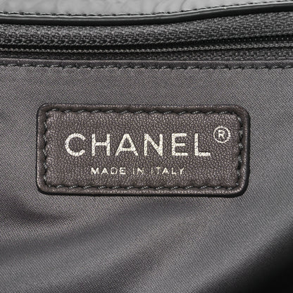 Chanel Glazed Calfskin Quilted CC Single Flap Black 7 of 14