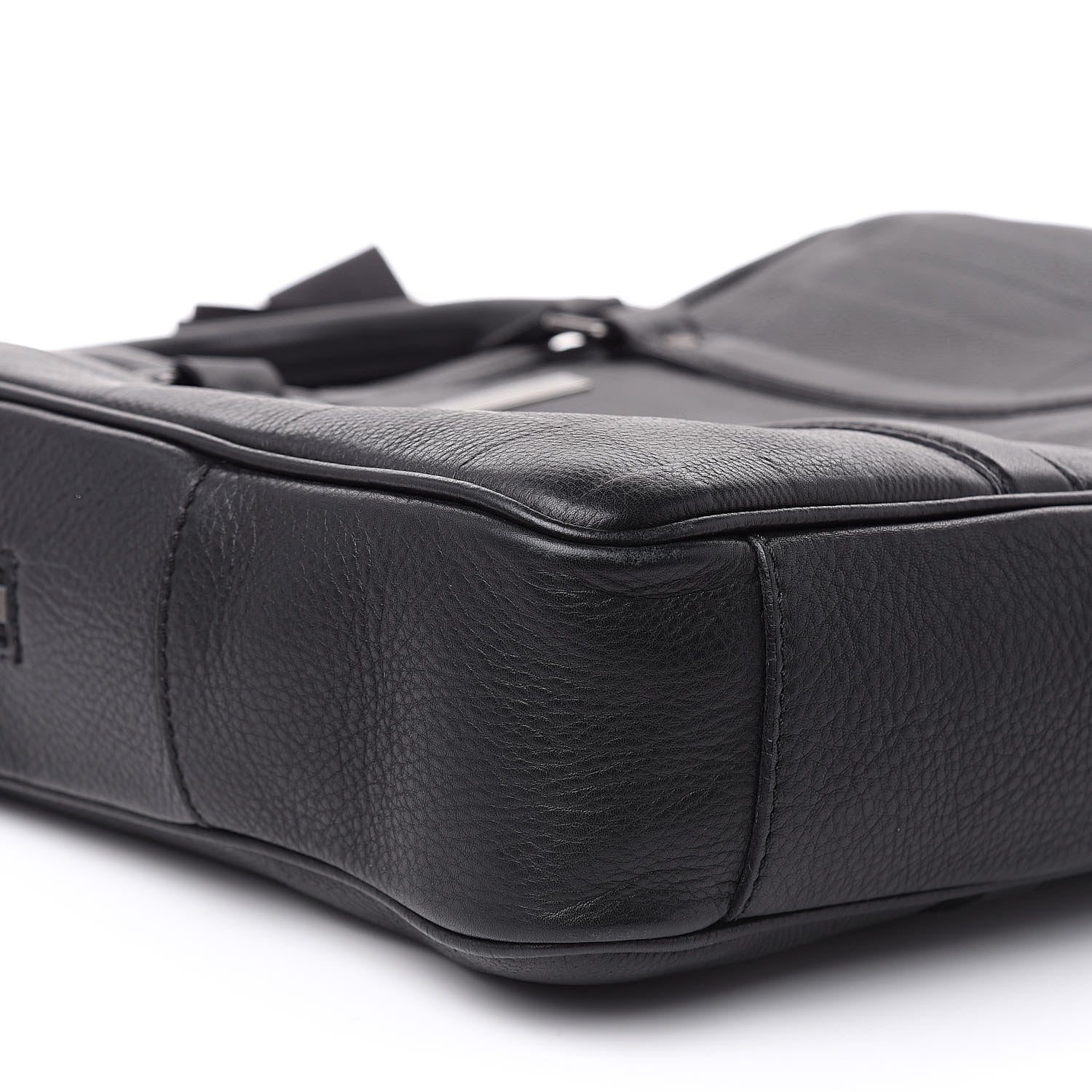 Burberry Heritage Grain Check Embossed Briefcase Black 8 of 10