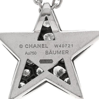 Chanel 18K White Gold Diamond Large Comete Geode Pendant Necklace 4 of 4