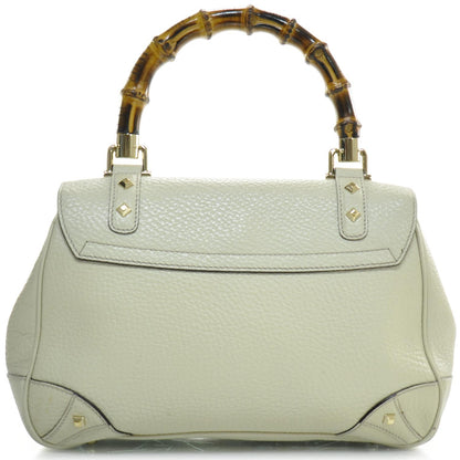 Gucci Leather Bamboo Top Handle Bag Ivory 4 of 10