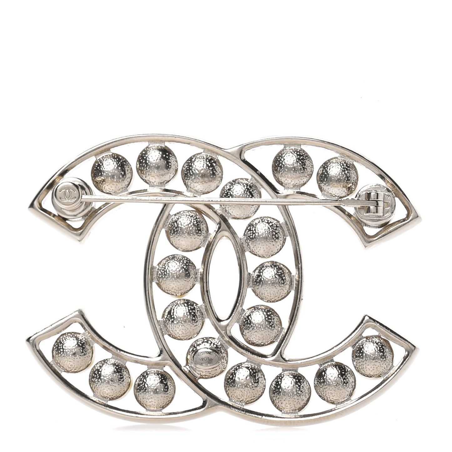 Pearl CC Brooch Light Gold