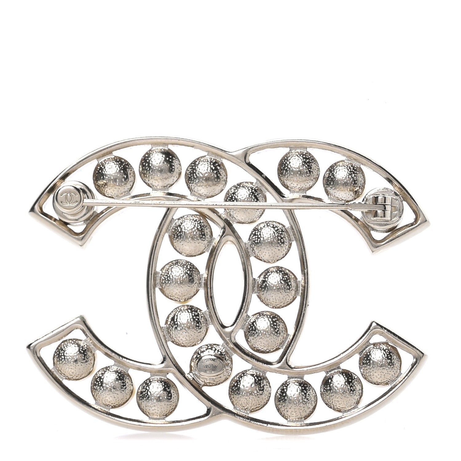 Chanel Pearl CC Brooch Light Gold 2 of 4