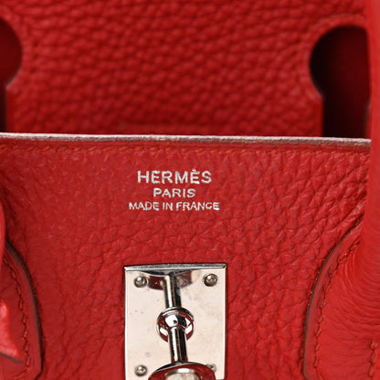 Hermes Togo Birkin 25 Rouge Garance 6 of 17