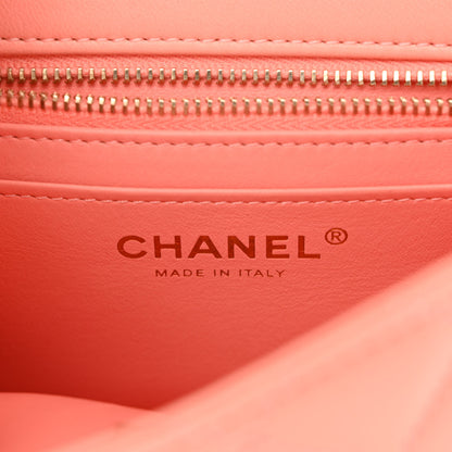 Chanel Lambskin Quilted Mini Pearl Crush Flap Light Orange 6 of 11
