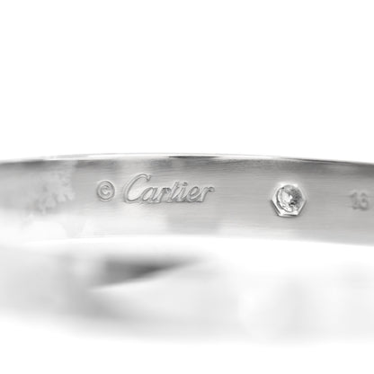 Cartier 18K White Gold 4 Diamond LOVE Bracelet 16 5 of 6