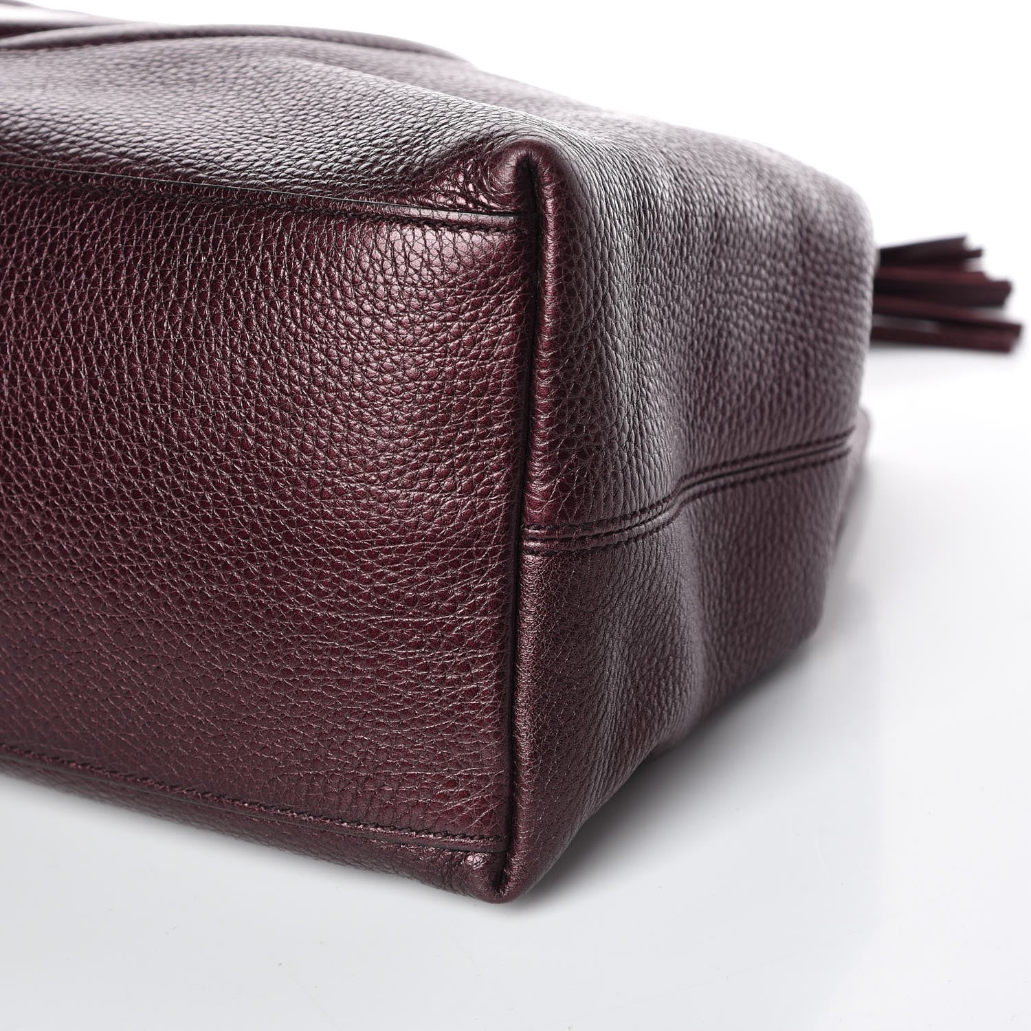 Gucci Metallic Cellarius Calfskin Medium Soho Chain Shoulder Bag Classic Burgundy 6 of 13