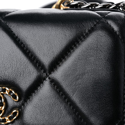 Chanel Lambskin Quilted Chanel 19 Wallet On Chain WOC Black 15 of 16