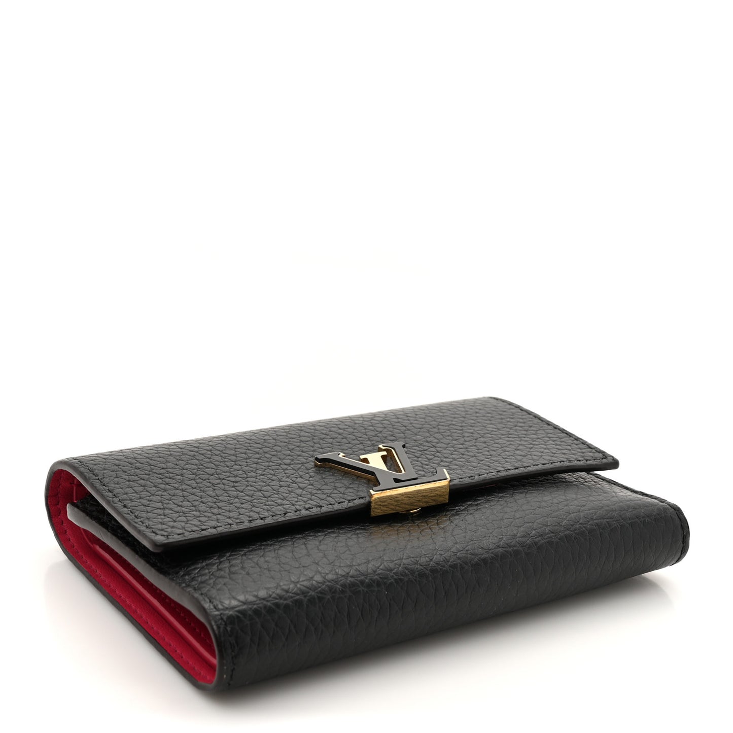 Taurillon Capucines Compact Wallet Black