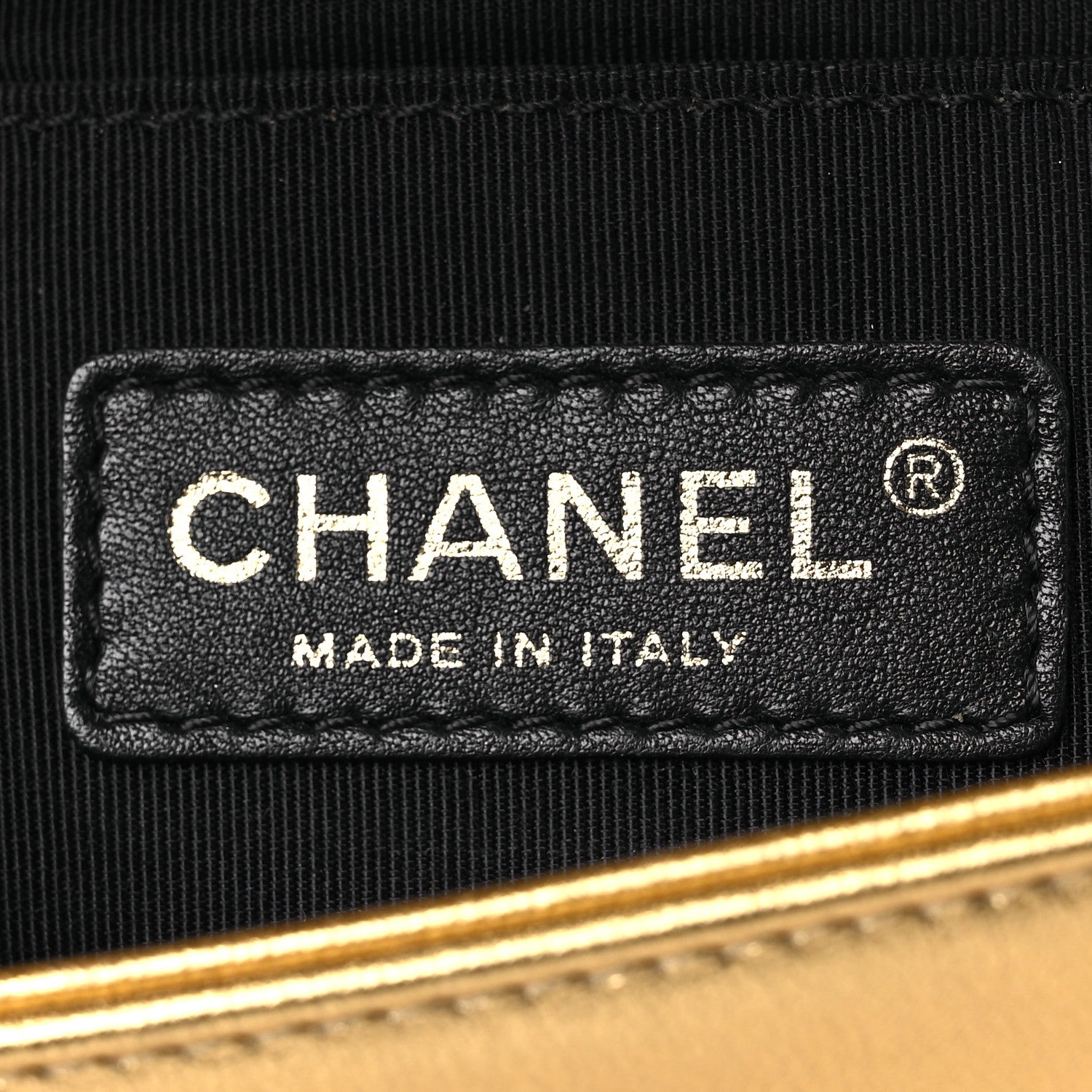 Chanel Metallic Lambskin Embossed Small Cube Boy Flap Gold 6 of 15