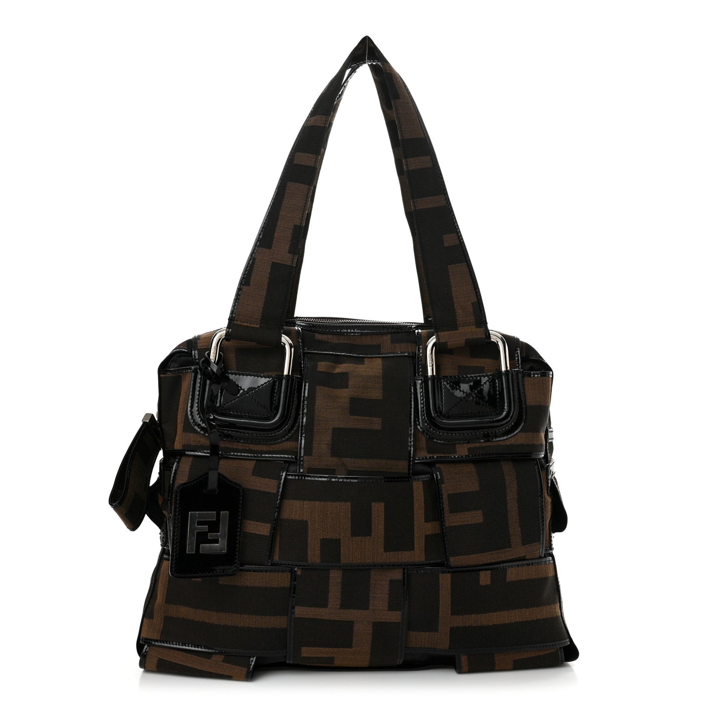 Patent Zucca Crossword Grande Bag Tobacco