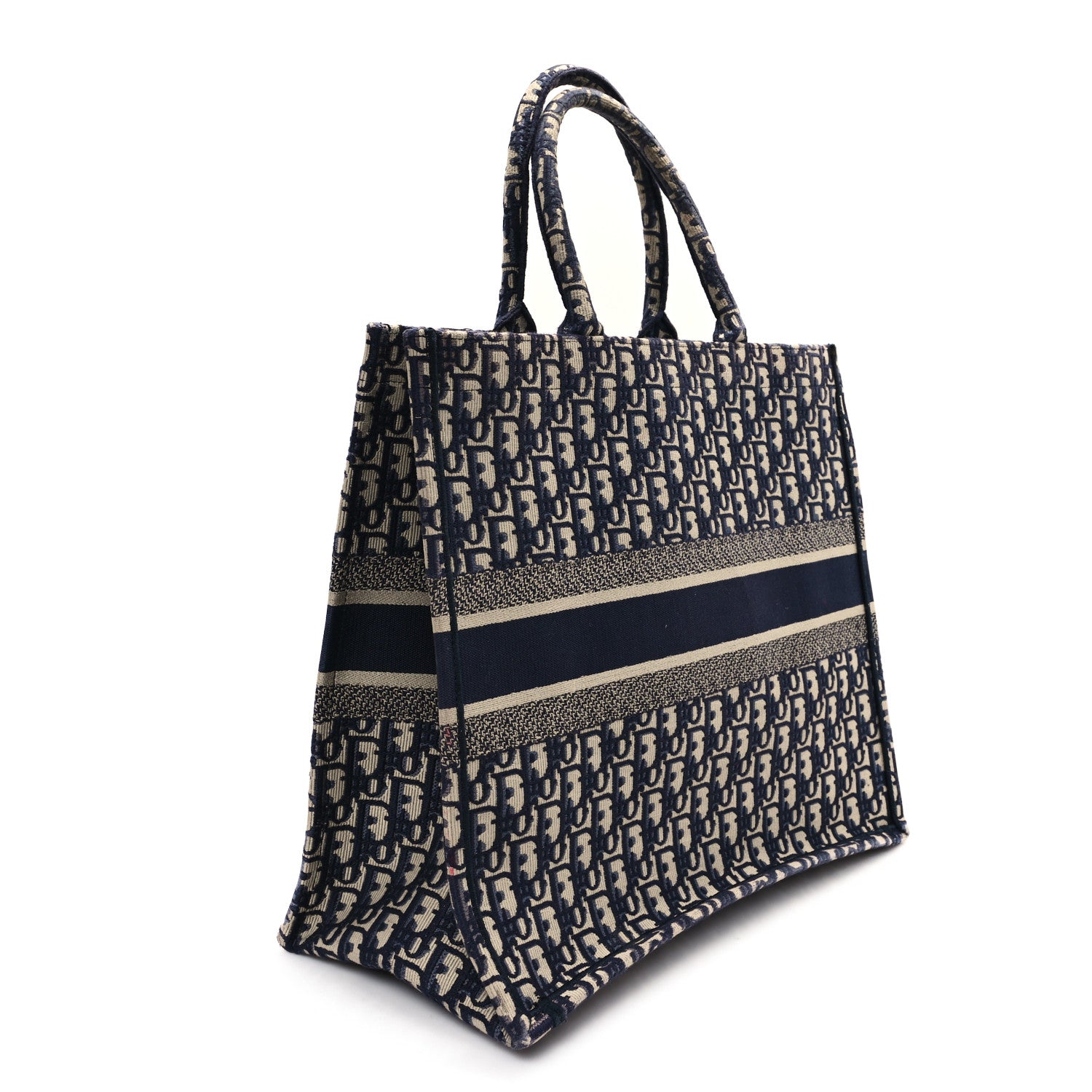 Christian Dior Oblique Large Book Tote Blue Multicolor 3 of 12