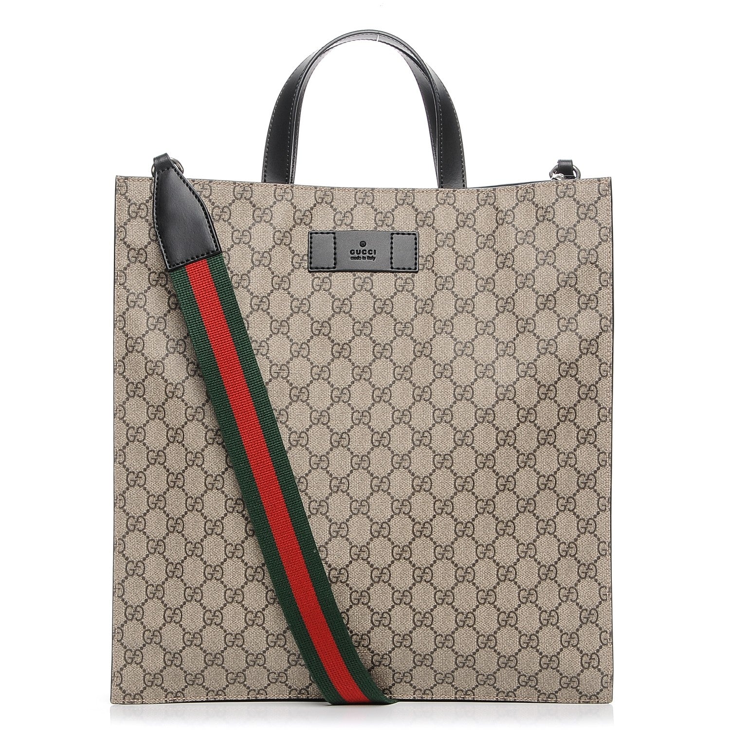 Gucci Soft GG Supreme Monogram Web Vertical Tote Black 1 of 7
