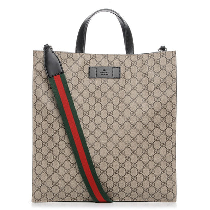 Gucci Soft GG Supreme Monogram Web Vertical Tote Black 1 of 7