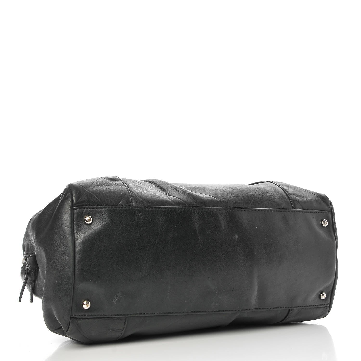 Chanel Calfskin CC Chevron All Day Long Boston Black 4 of 18