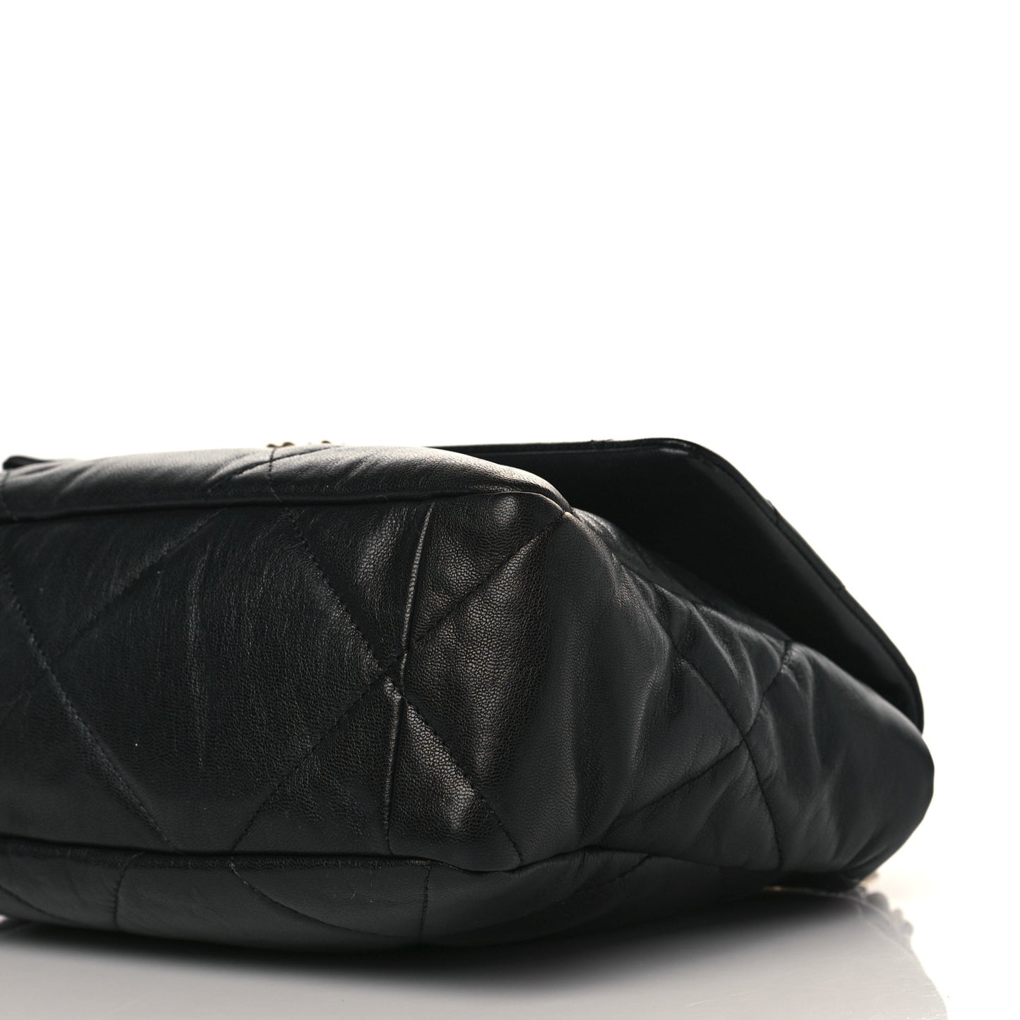Goatskin Quilted Large Chanel 19 Flap Black