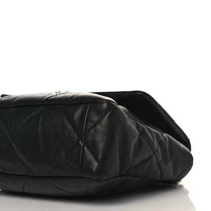 Chanel Goatskin Quilted Large Chanel 19 Flap Black 9 of 10