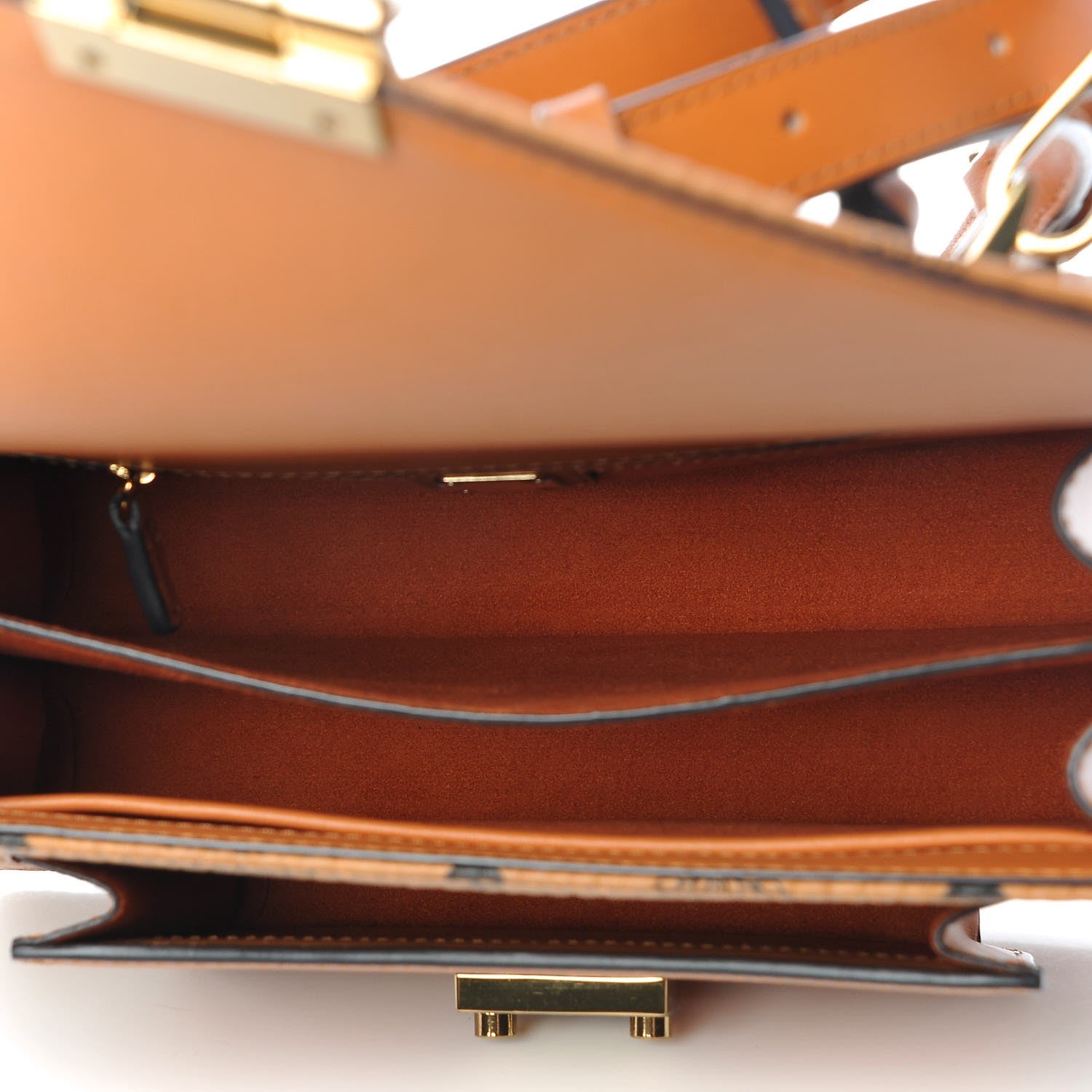 MCM Visetos Medium Patricia Satchel Cognac 9 of 20