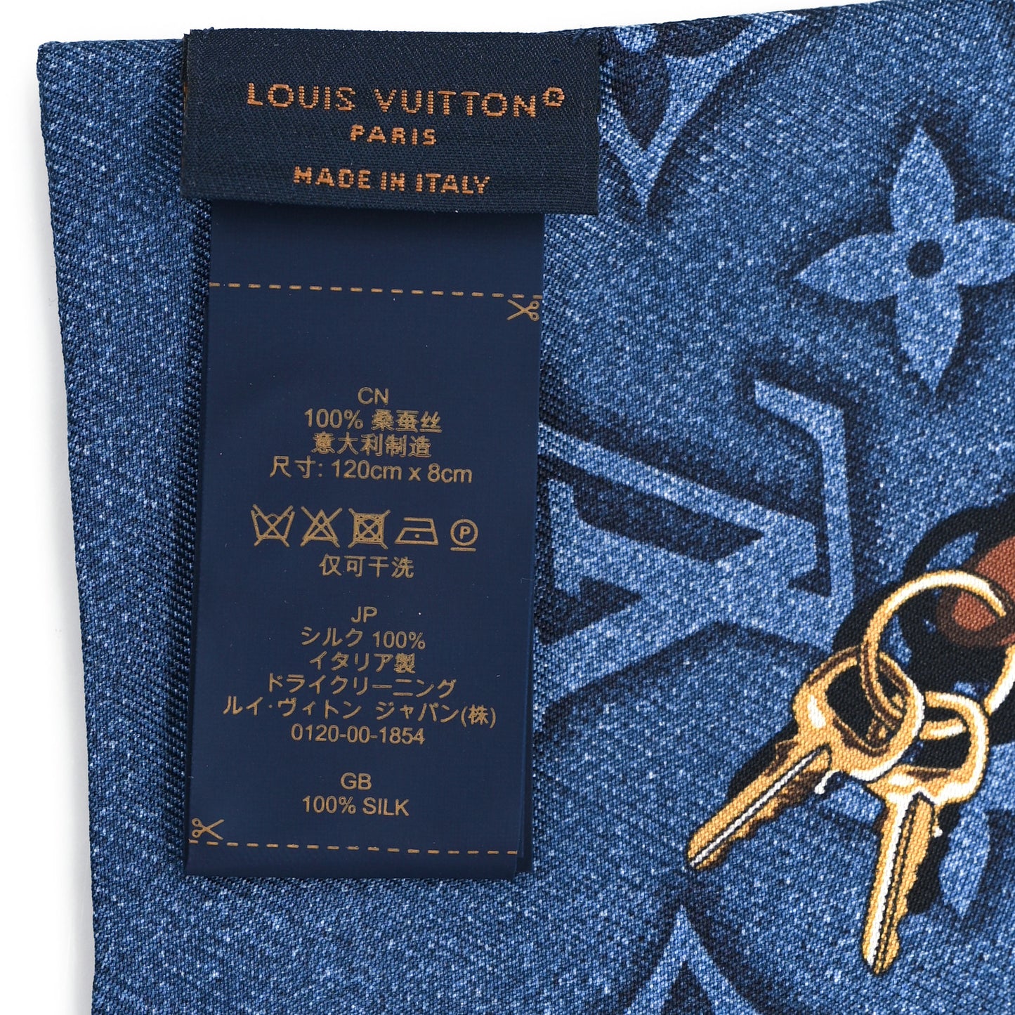 Silk Denimgram Confidential Bandeau Denim Blue