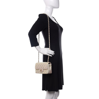 Chanel Iridescent Lambskin Quilted Mini Rectangular Flap Ivory 2 of 11