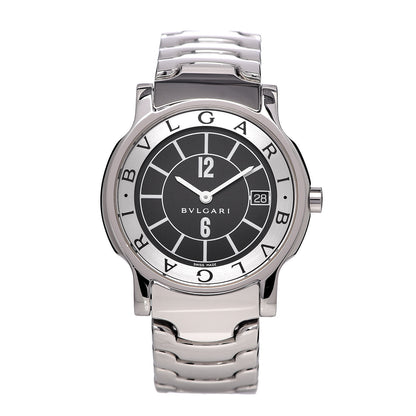 Bulgari Stainless Steel 35mm Solotempo Quartz Watch Black 1 of 6