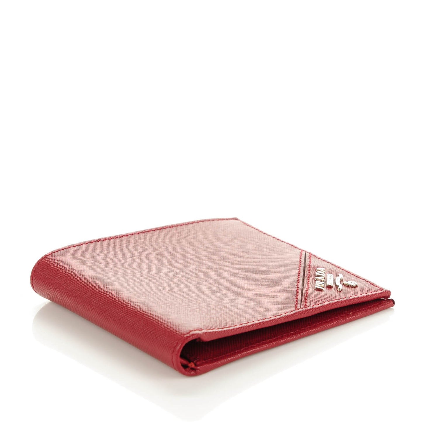 Saffiano Bi-Fold Wallet Red