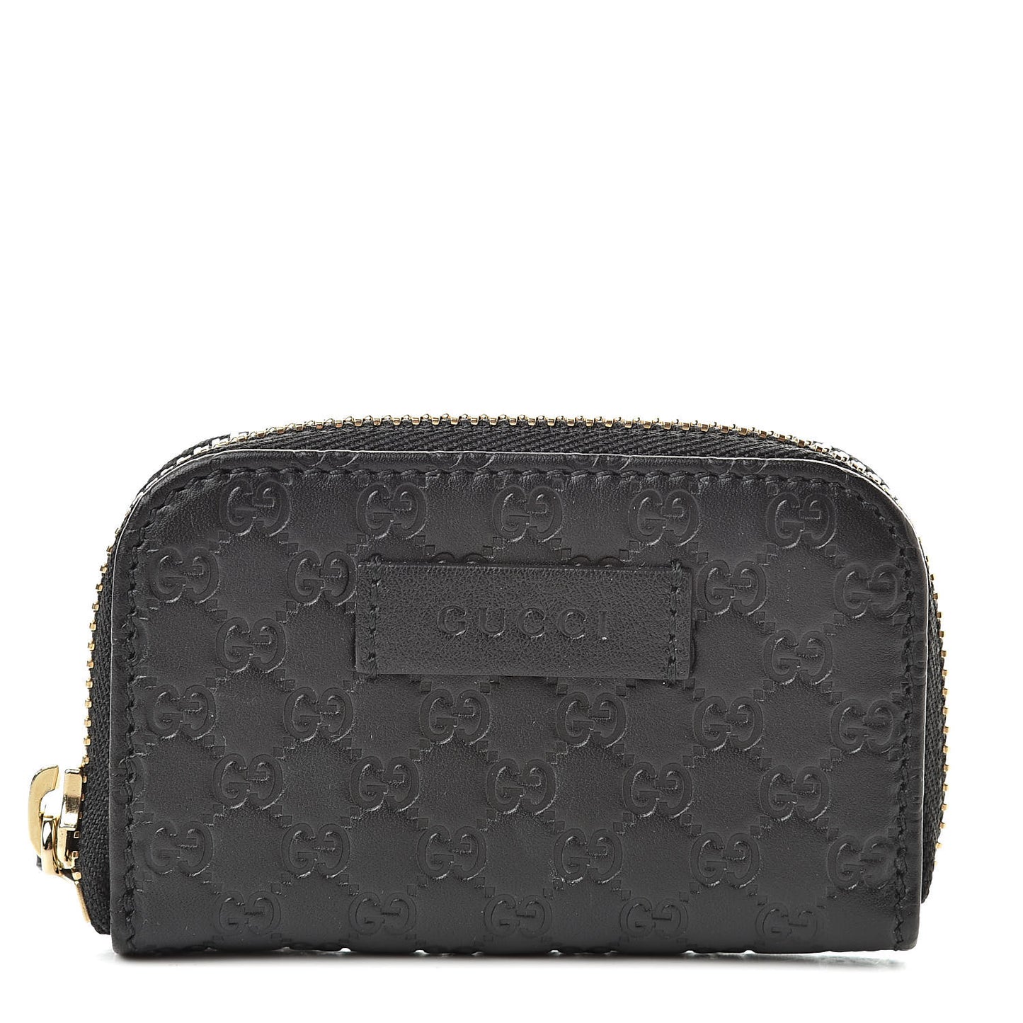Microguccissima Zip Around Card Case Black