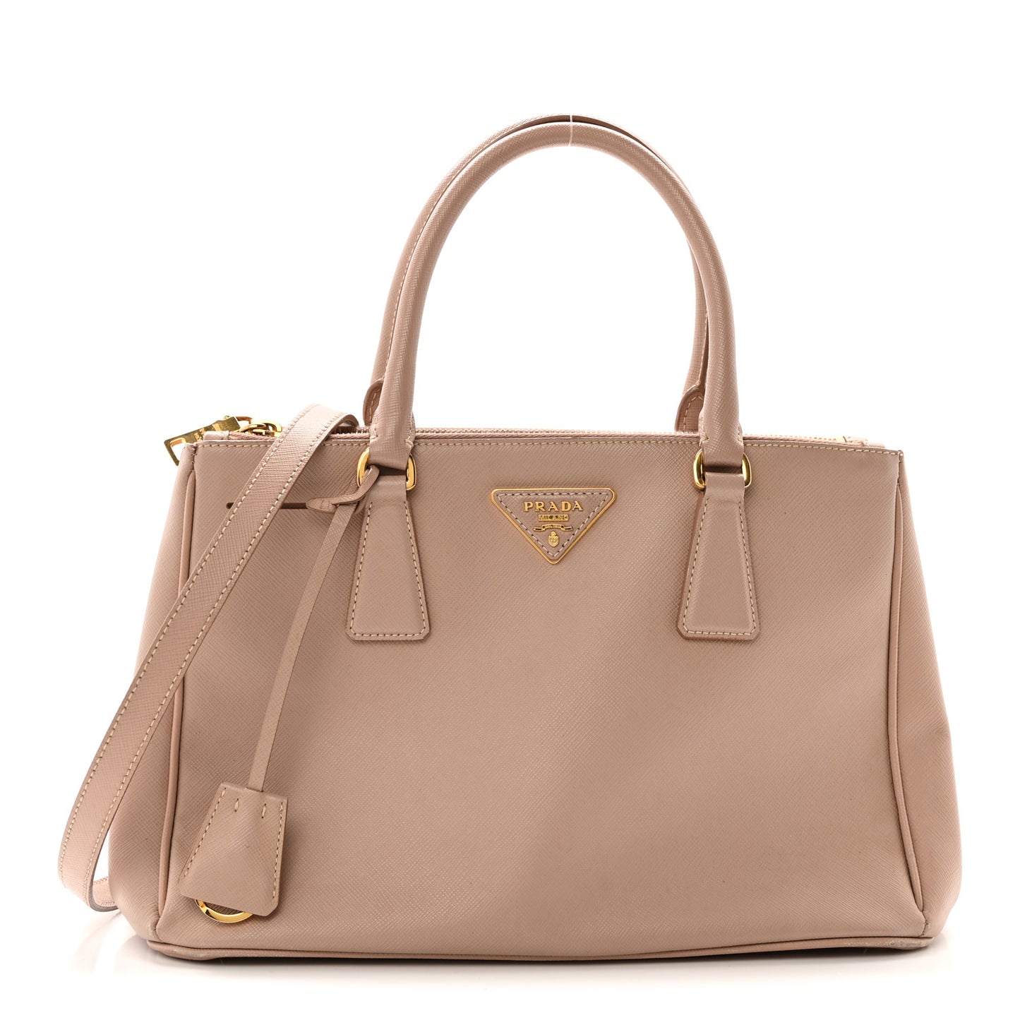 Saffiano Small Galleria Double Zip Tote Cammeo