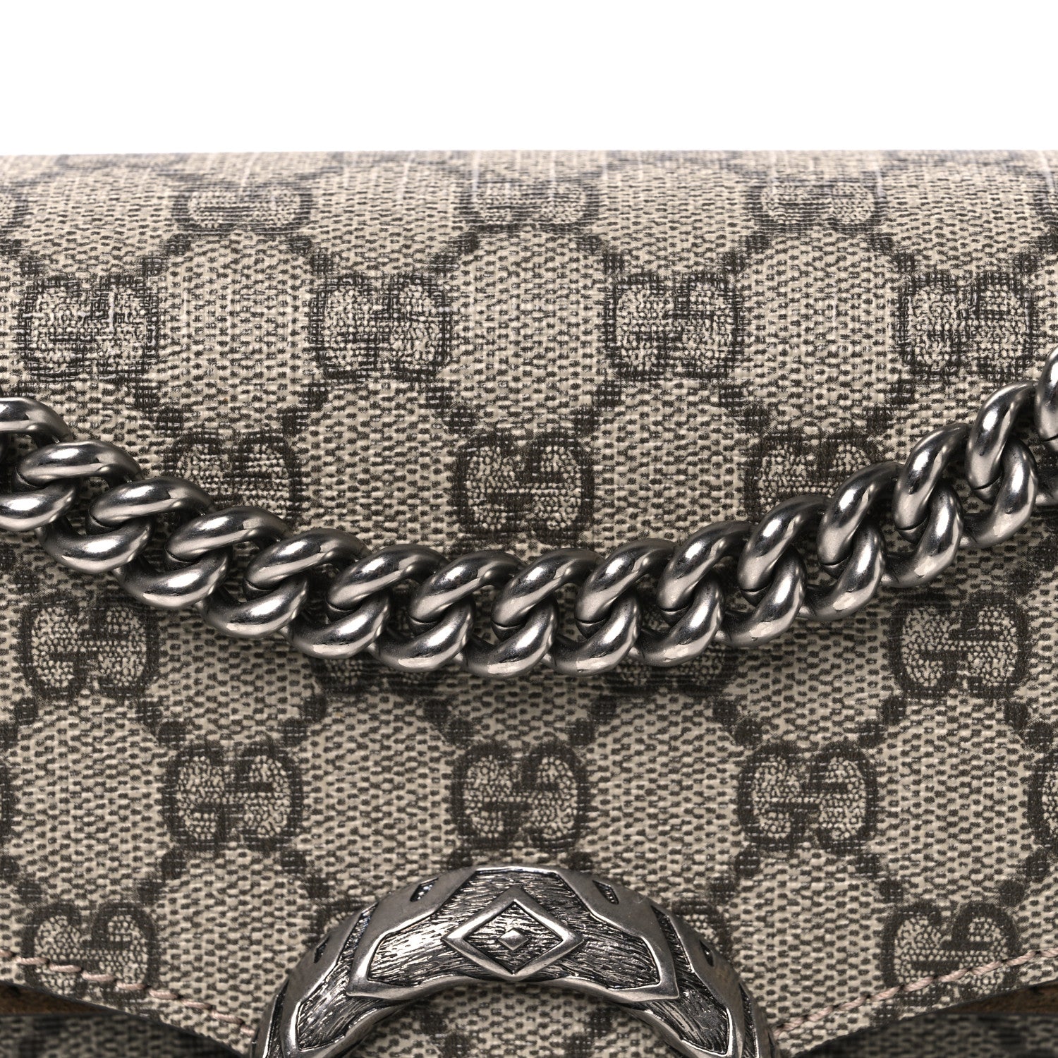 Gucci GG Supreme Monogram Small Dionysus Shoulder Bag Taupe 8 of 12