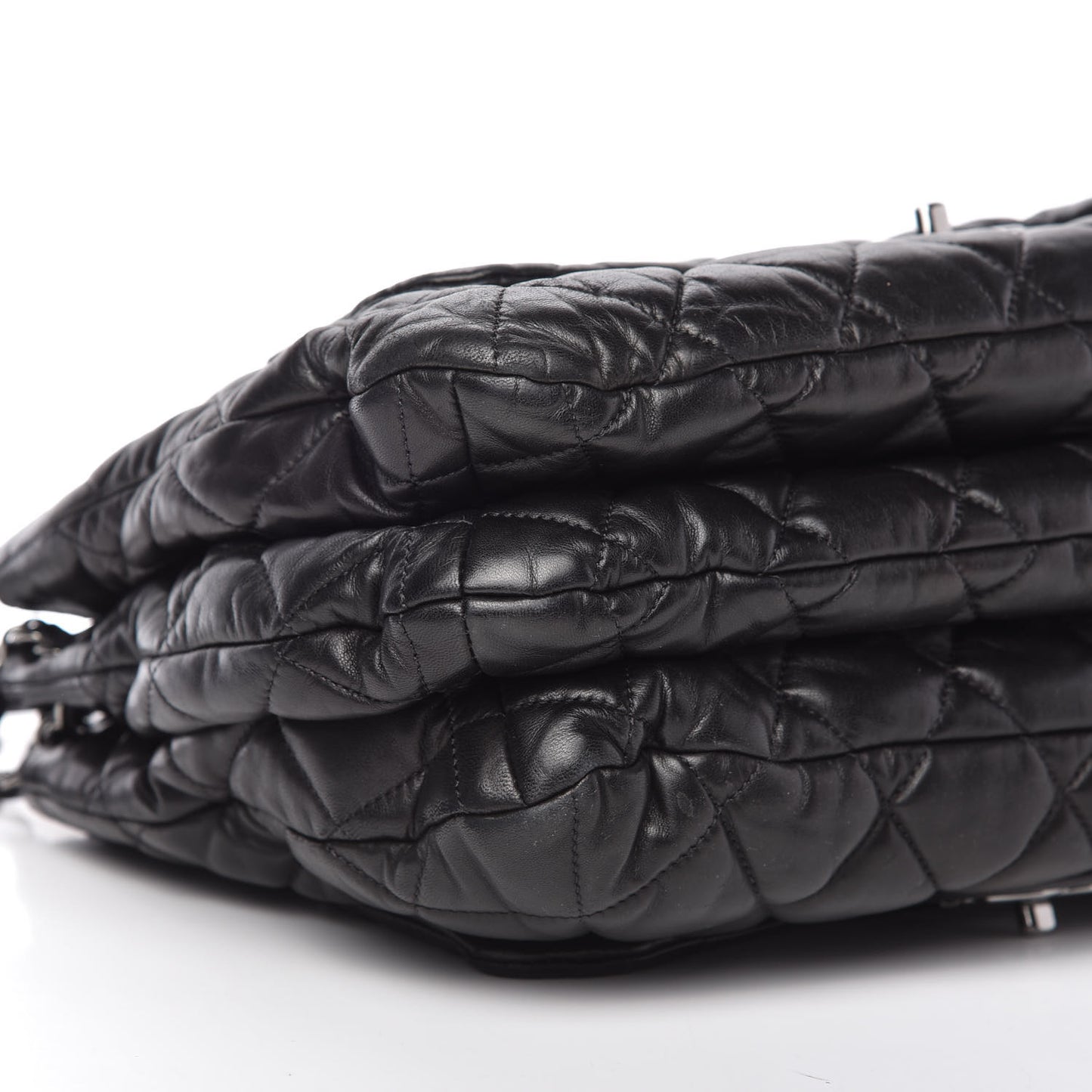 Lambskin Quilted Chanel 3 Maxi Flap Bag Black