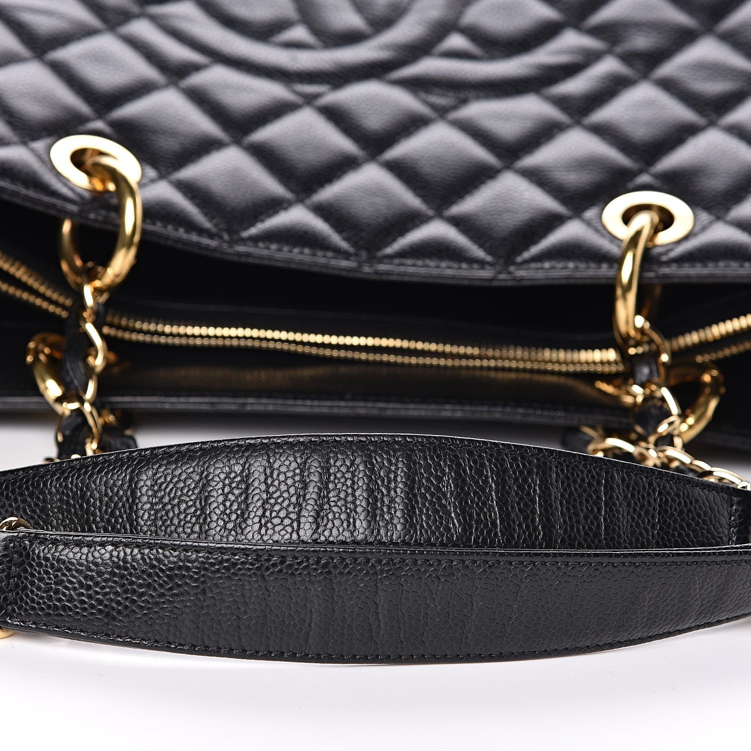 Chanel Caviar Quilted XL Grand Shopping Tote GST Black 8 of 11