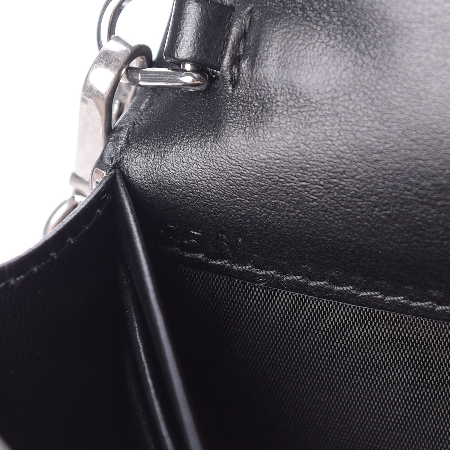 Prada Metallic Vitello Saffiano Cahier Mini Bag Ferro Black 7 of 10