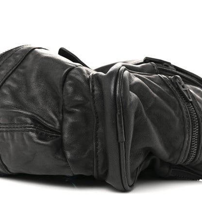 Alexander Wang Lambskin Marti Backpack Bag Washed Black Iridescent Hardware 9 of 13
