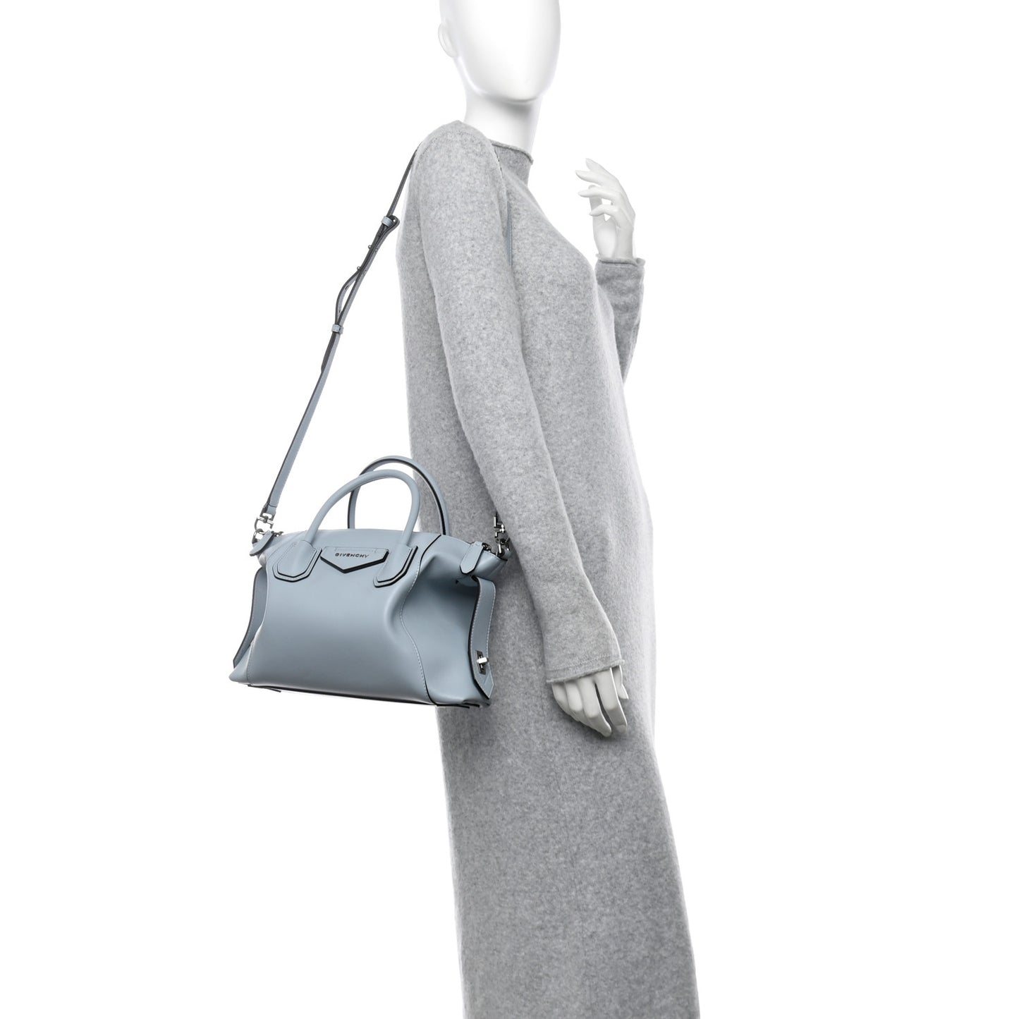 Calfskin Small Soft Antigona Ice Blue