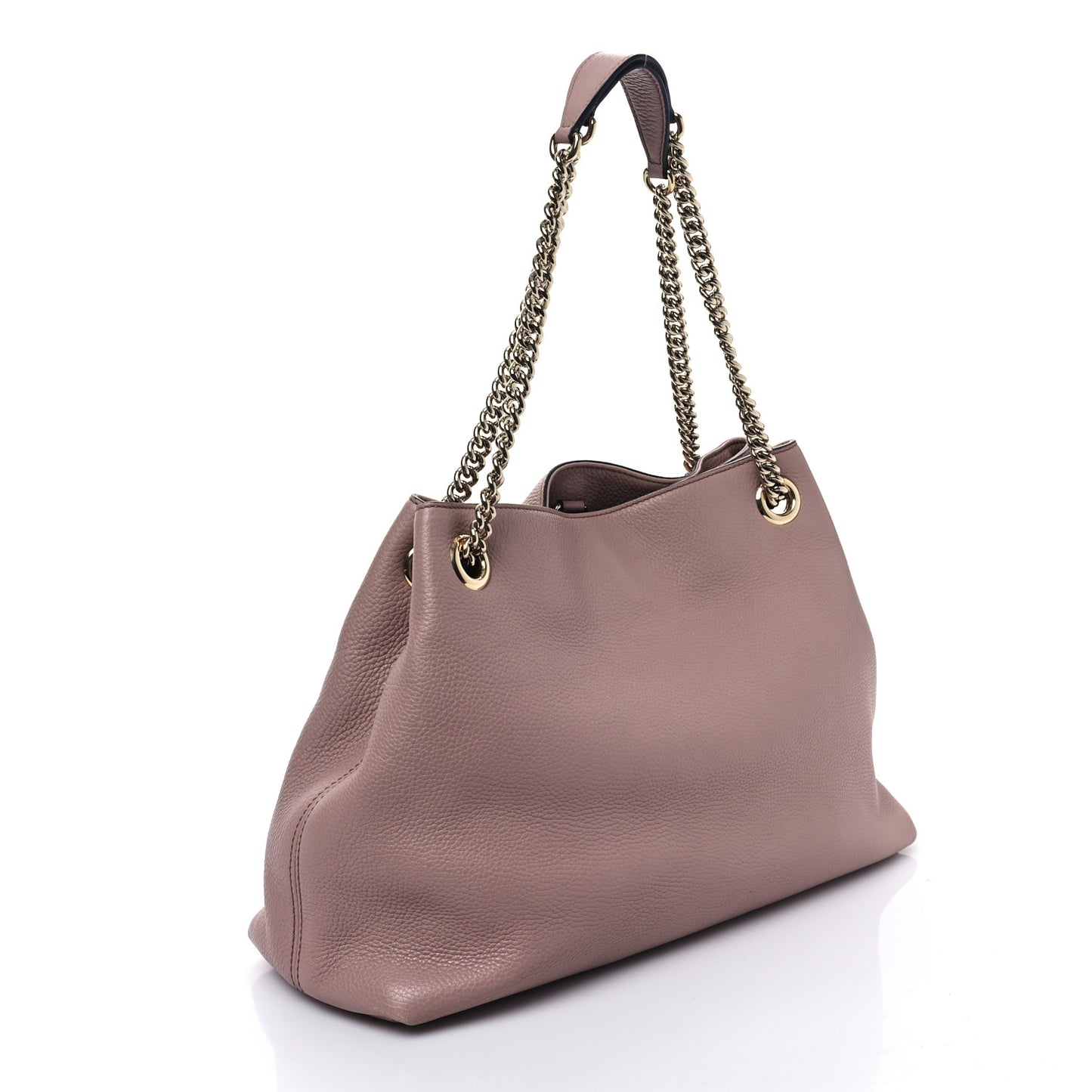 Pebbled Calfskin Medium Soho Chain Shoulder Bag Dark Cipria